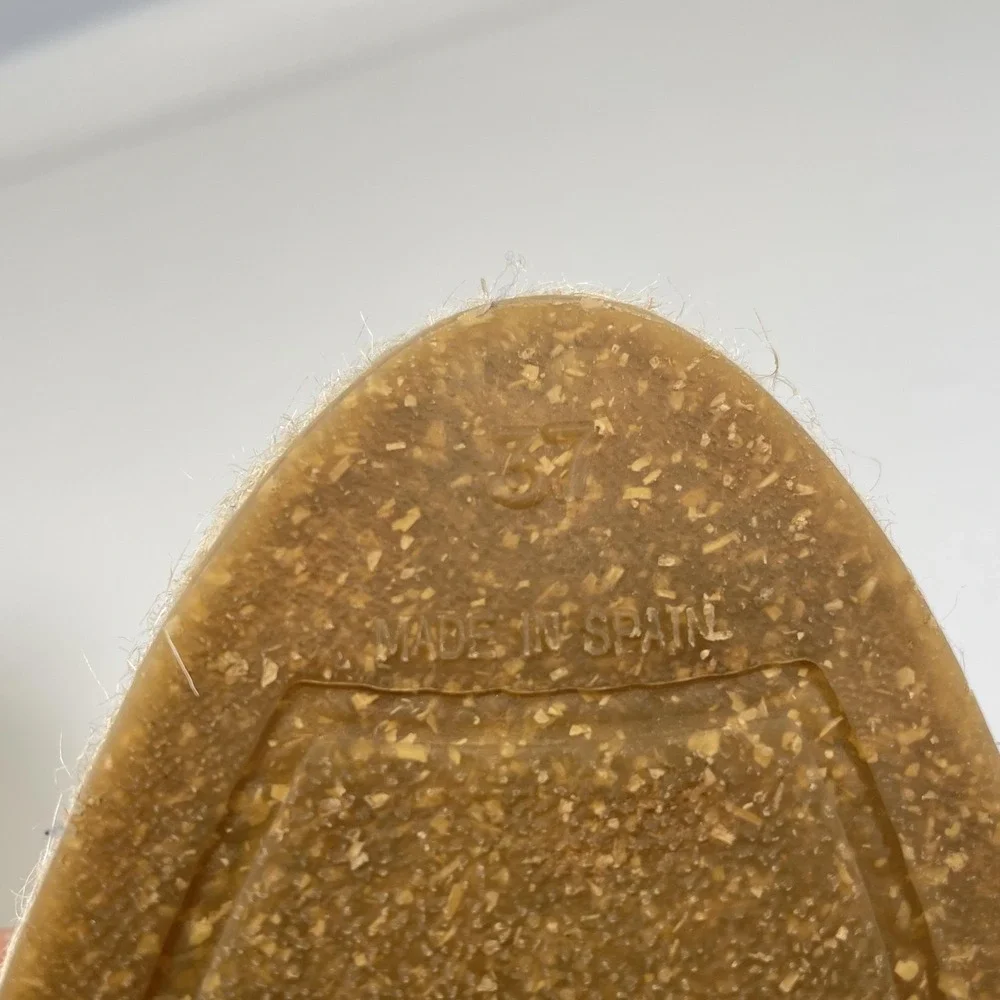 Kanna Espadrille Wedge Sandals Womens Size 37 Beige Crisscross Strappy Shoes